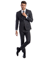 Thumbnail for Charcoal Gray Suit For Men Formal Suits For All Ocassions - Hattitude