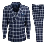 Thumbnail for Navy Blue Stacy Adams Men's Suit - Hattitude