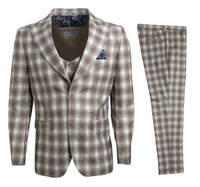 Thumbnail for Tan Brown Stacy Adams Men's Suit - Hattitude