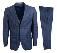 Thumbnail for Blue Brown Stacy Adams Men's Suit - Hattitude