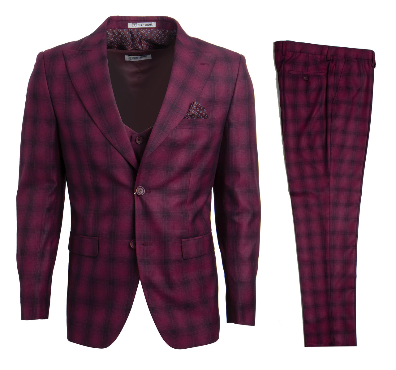 Burgundy Stacy Adams Men's Suit - Hattitude