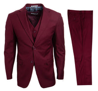 Thumbnail for Burgundy Stacy Adams Men's Suit - Hattitude