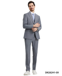 Thumbnail for Stacy Adams 3 PC Grey Solid Mens Suit - Hattitude
