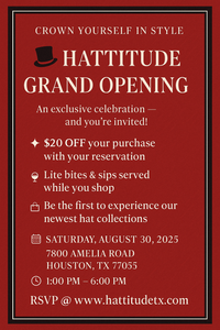 Thumbnail for Hattitude Grand Opening Reservation