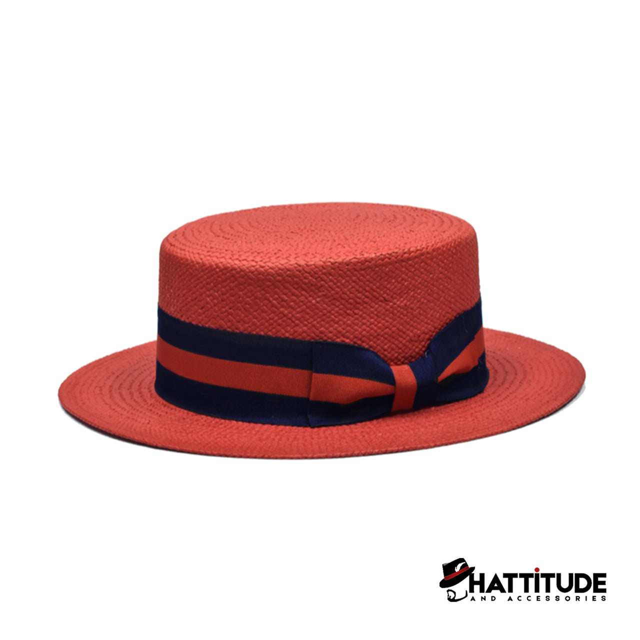 Boater Collection Red (Blue-Red Band) - Hattitude