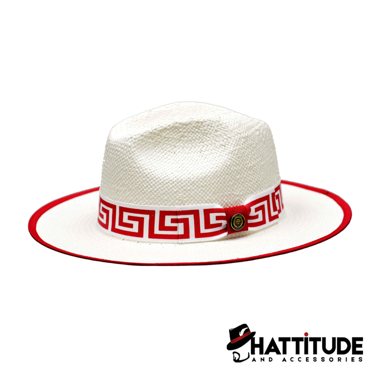 Valentino White with Red band - Hattitude