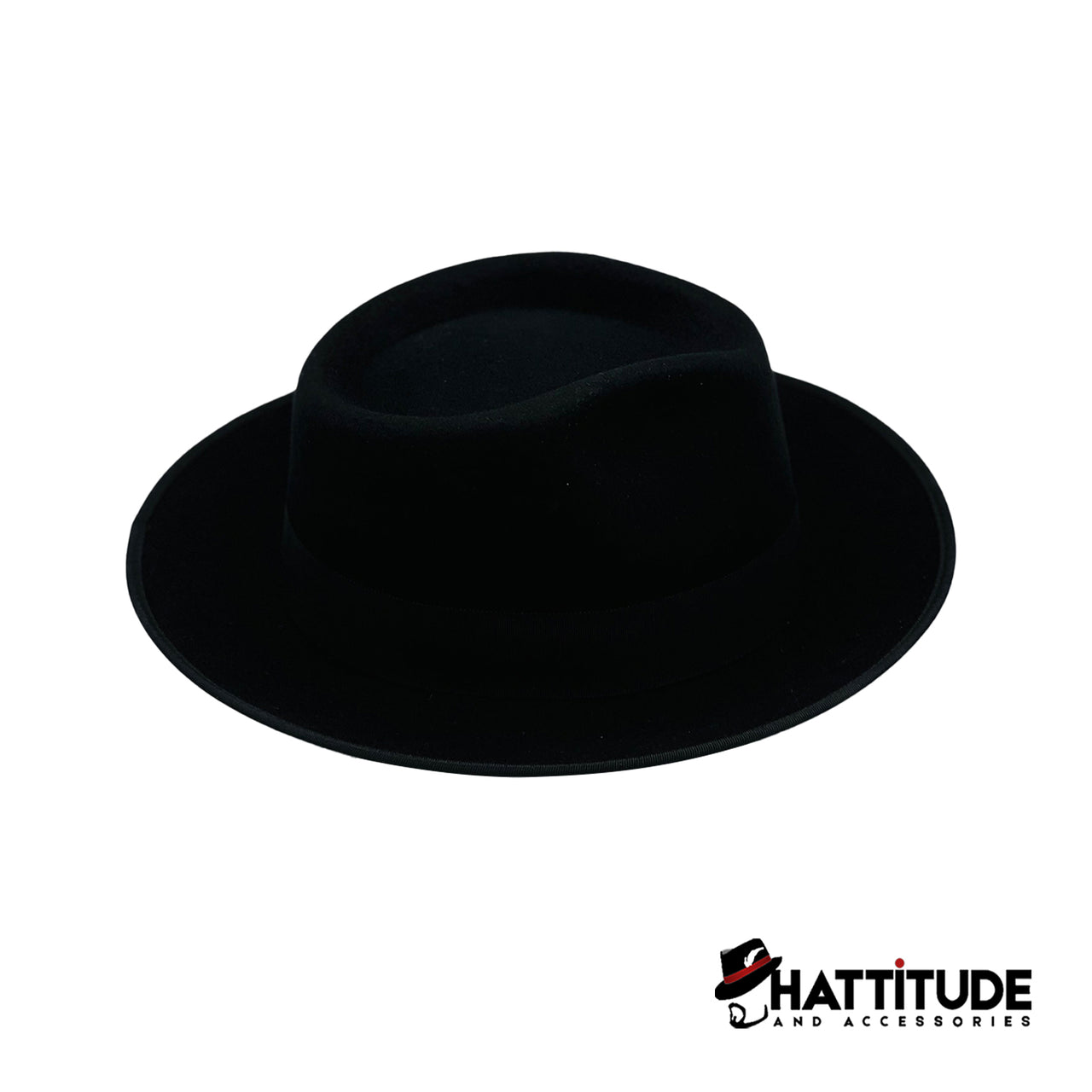 Waterloo Snap Brim Fedora - Black