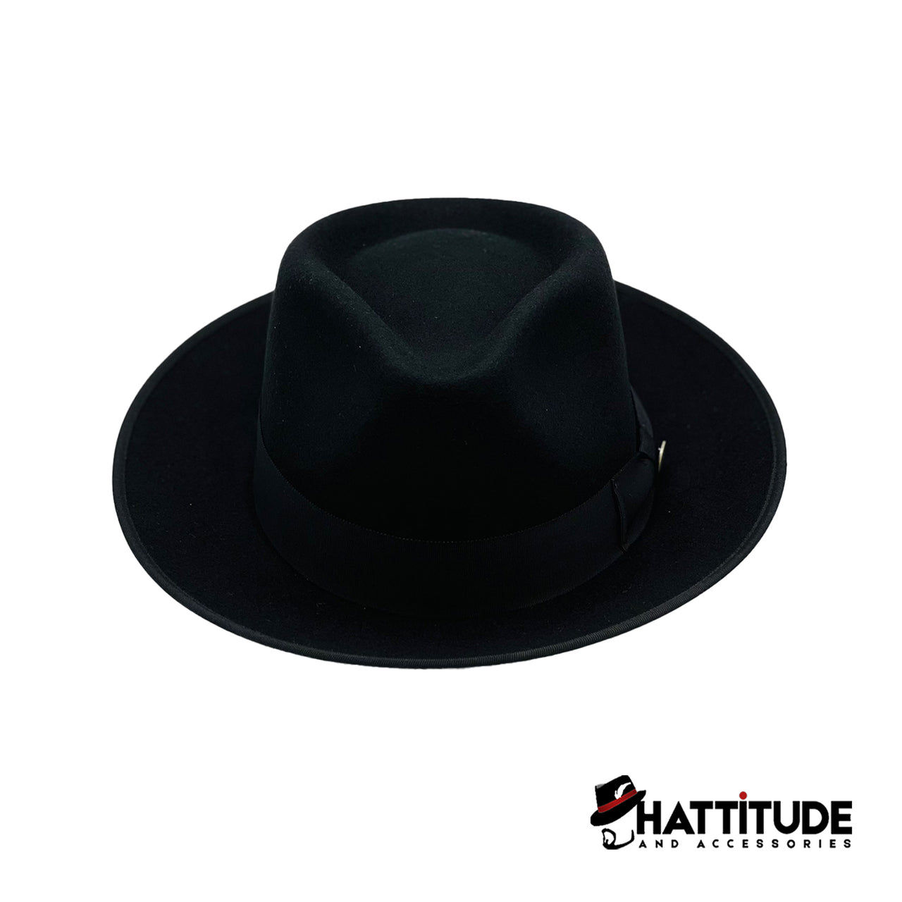 Waterloo Snap Brim Fedora - Black