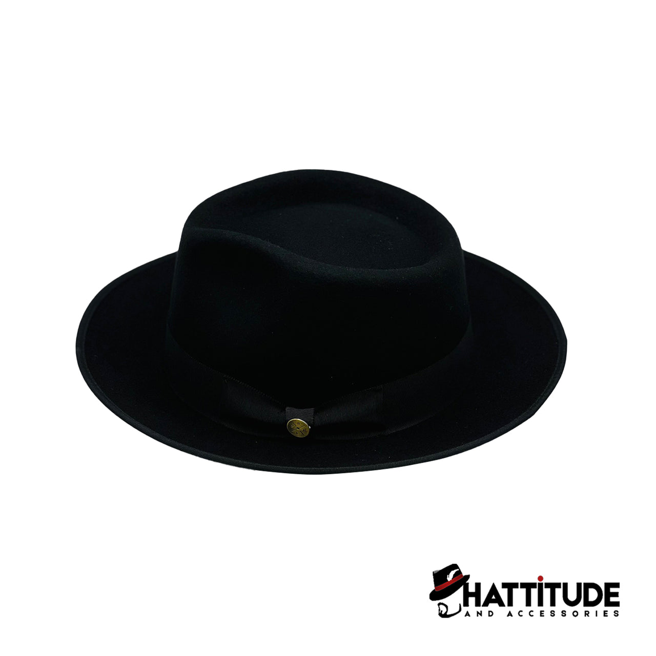 Waterloo Snap Brim Fedora - Black