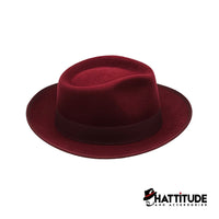 Thumbnail for Waterloo Snap Brim Fedora - Burgundy