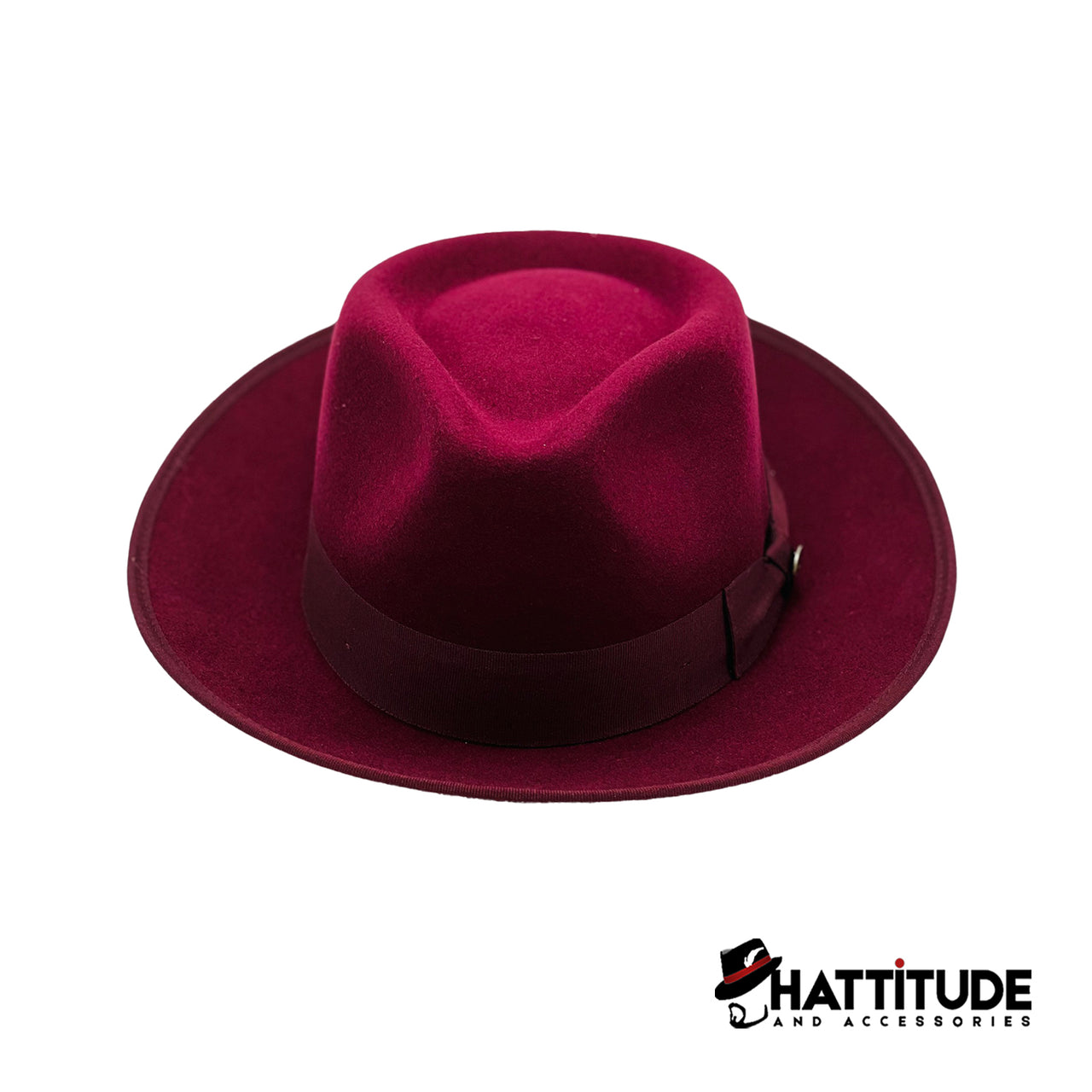 Waterloo Snap Brim Fedora - Burgundy