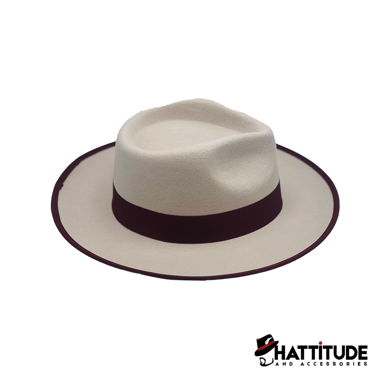 Waterloo Snap Brim Fedora - Maroon Band