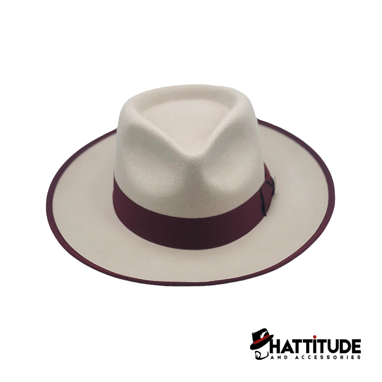 Waterloo Snap Brim Fedora - Maroon Band