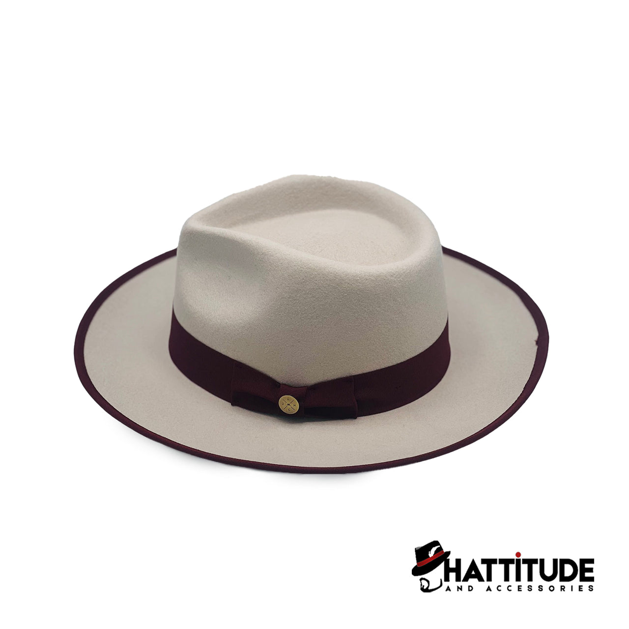 Waterloo Snap Brim Fedora - Maroon Band