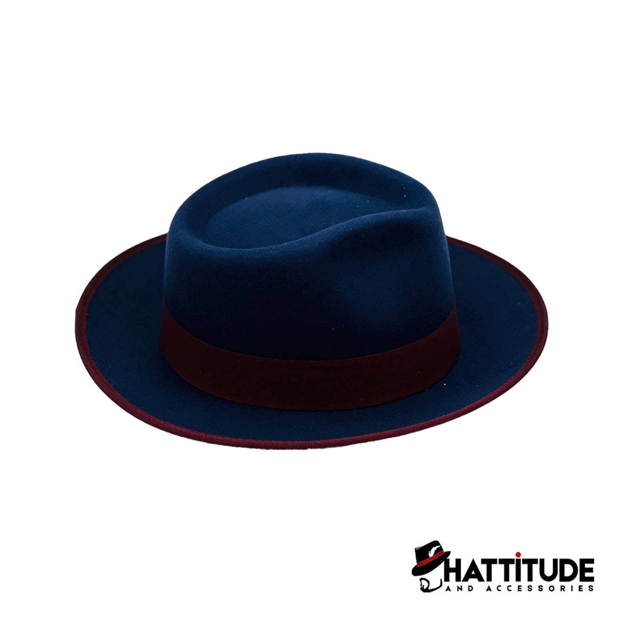 Waterloo Snap Brim Fedora - Navy