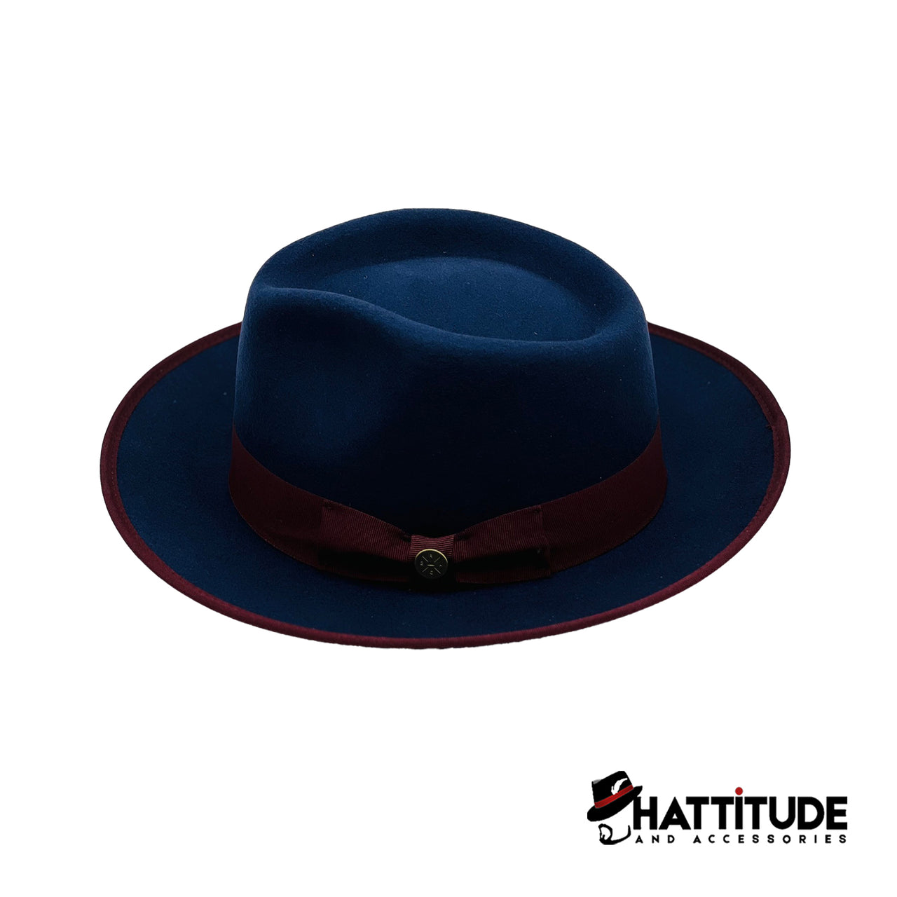 Waterloo Snap Brim Fedora - Navy