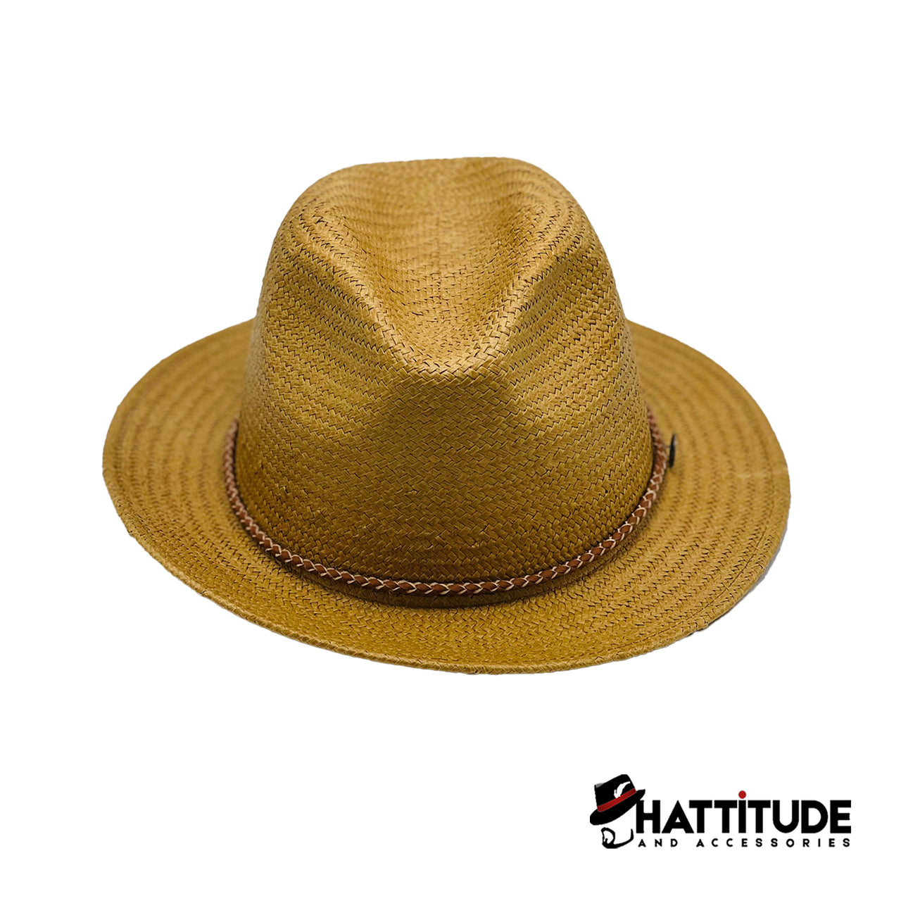 Wynwood Straw  Fedora Sun Hat - Tan