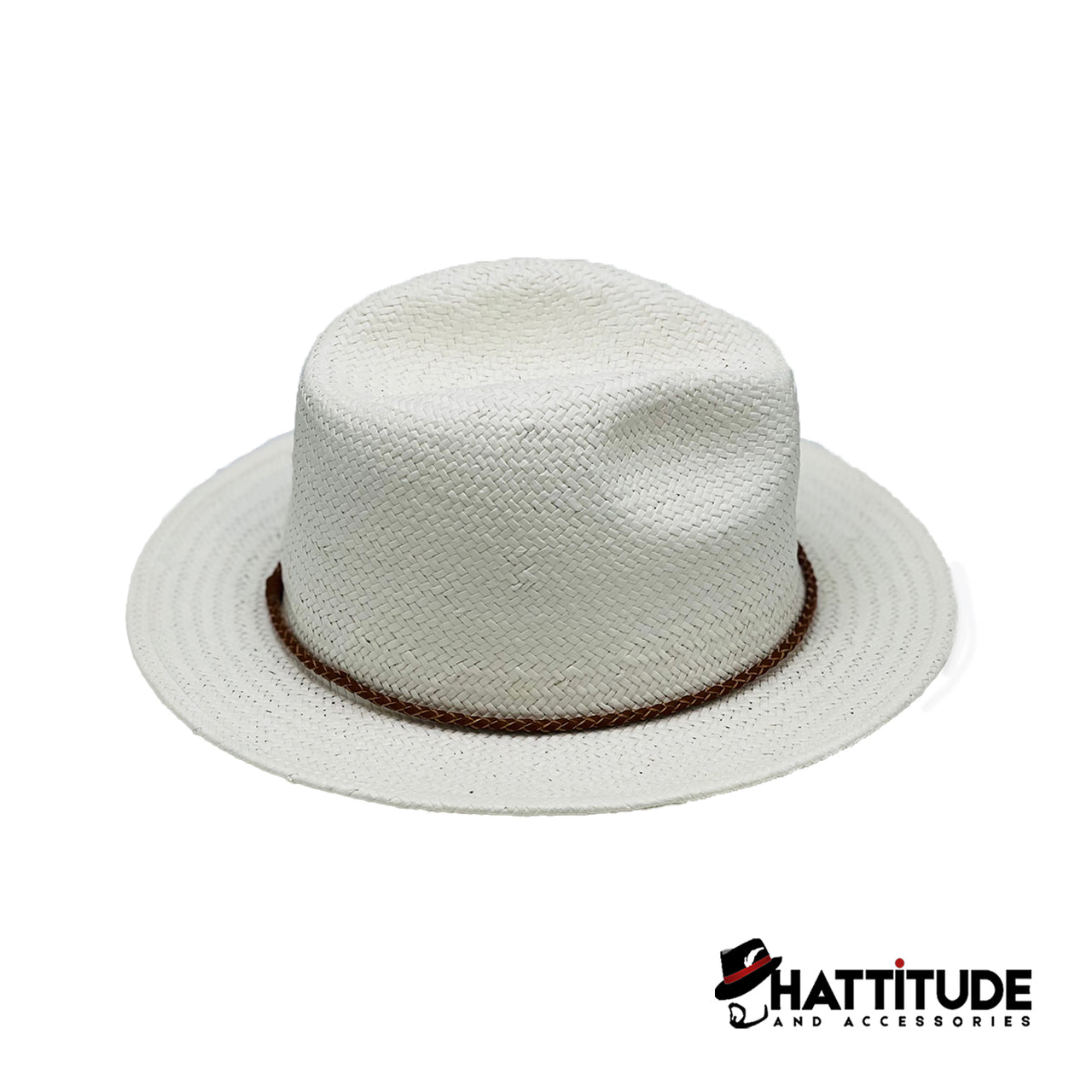 Wynwood Straw  Fedora Sun Hat - White