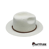 Thumbnail for Wynwood Straw  Fedora Sun Hat - White