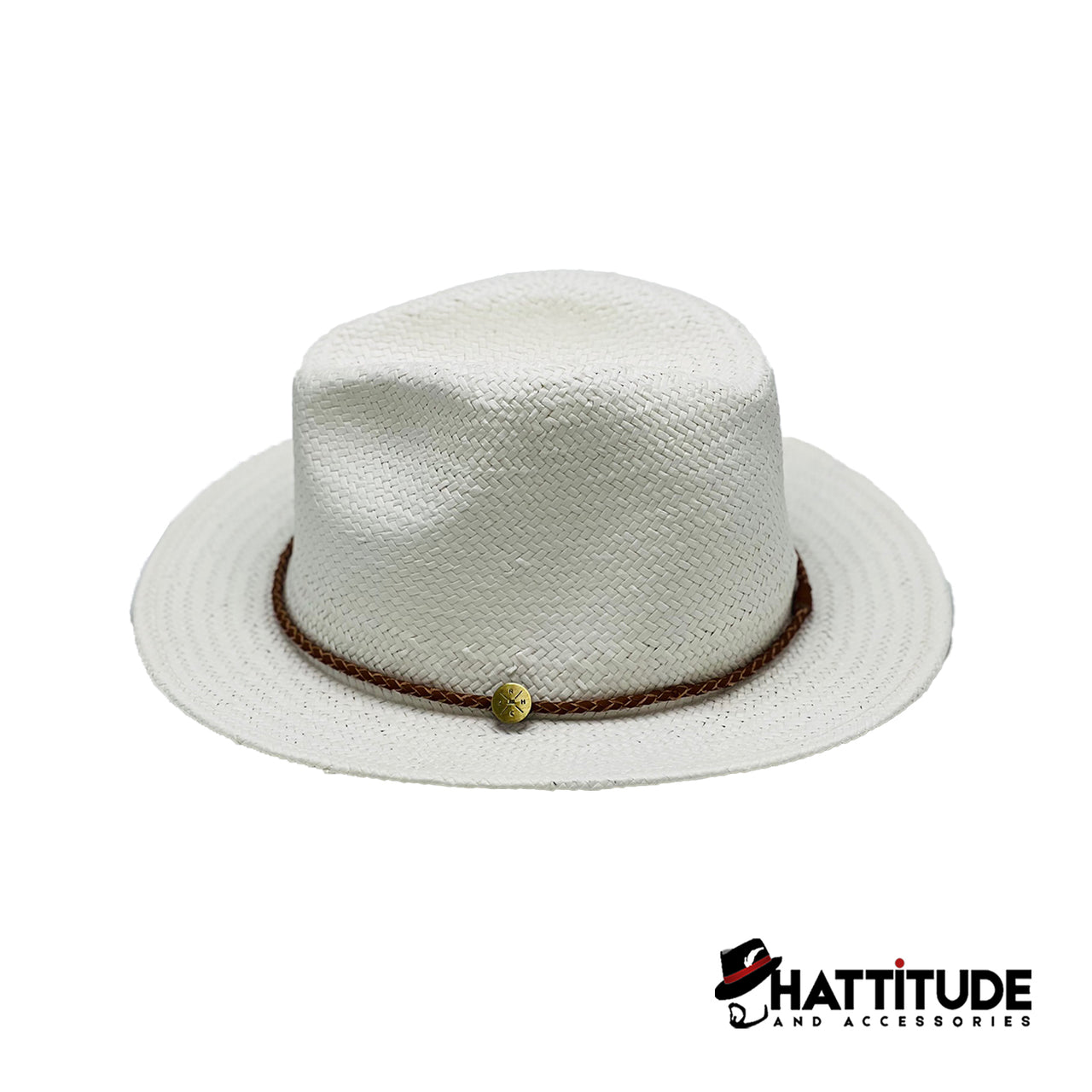 Wynwood Straw  Fedora Sun Hat - White