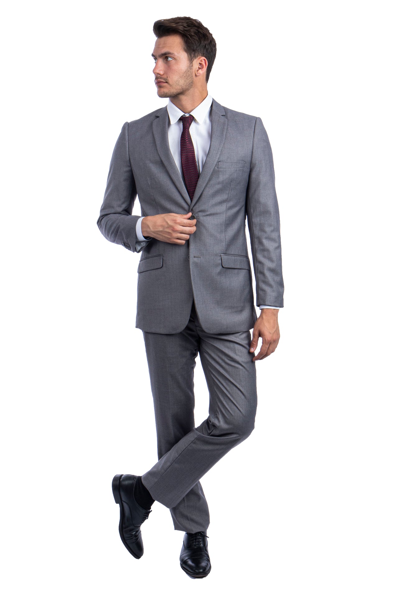 Mid Grey Suits 3 PC, Hybrid Fit - Hattitude