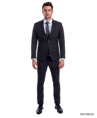 Thumbnail for Black/Black Suit For Men Formal Suits For All Ocassions - Hattitude