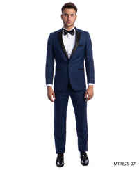 Thumbnail for Cobalt/Black Tuxedo Suit For Men Formal Tuxedos For All Ocassions MT182S-07 - Hattitude