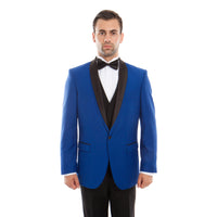 Thumbnail for Shawl Collar Tuxedo Solid Slim Fit Prom Tuxedos For Men - Hattitude
