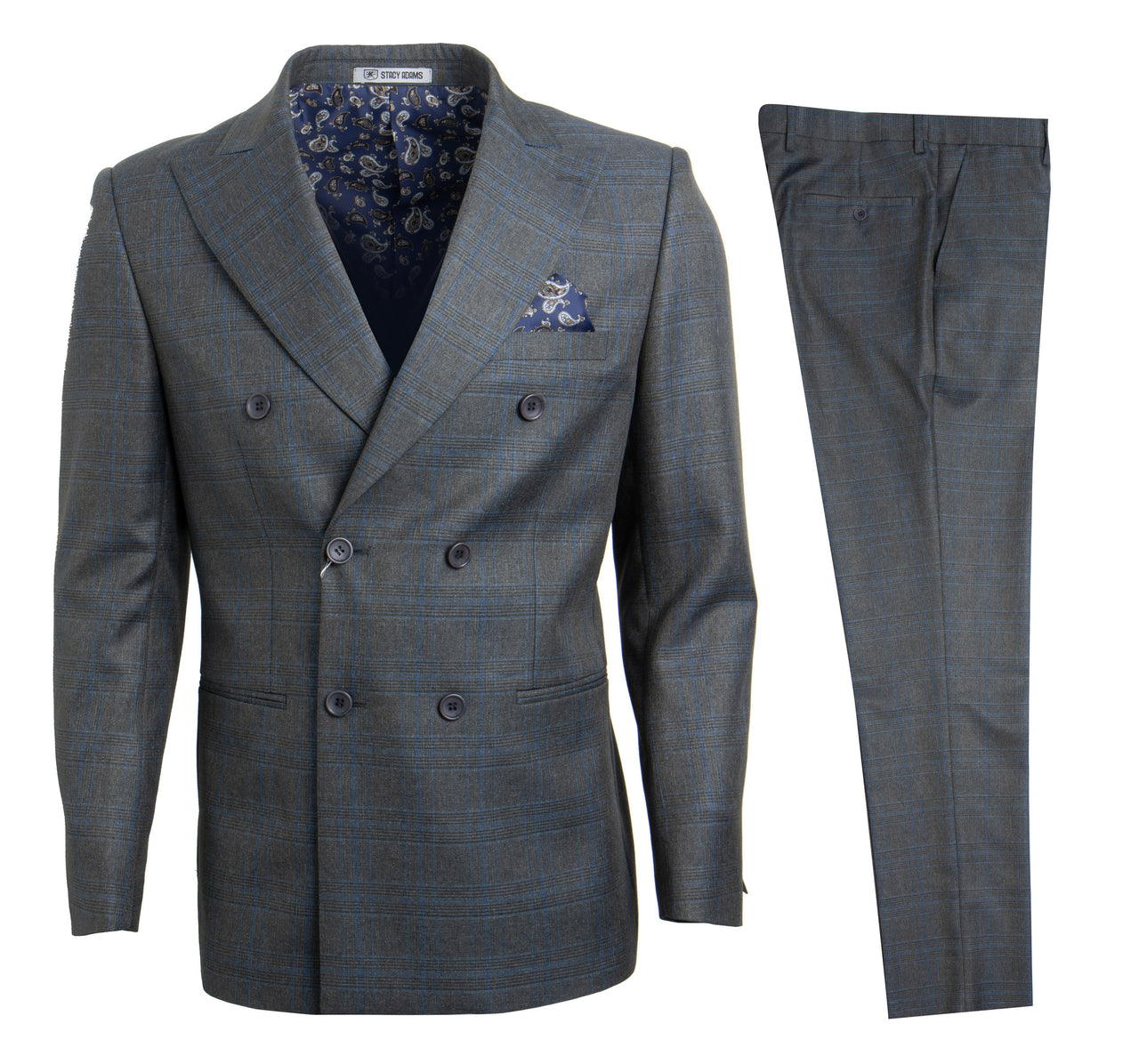 Grey Blue Stacy Adams Men's Suit - Hattitude