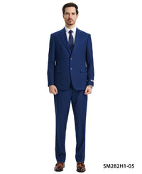 Thumbnail for Stacy Adams 3 PC Blue Solid Mens Suit - Hattitude