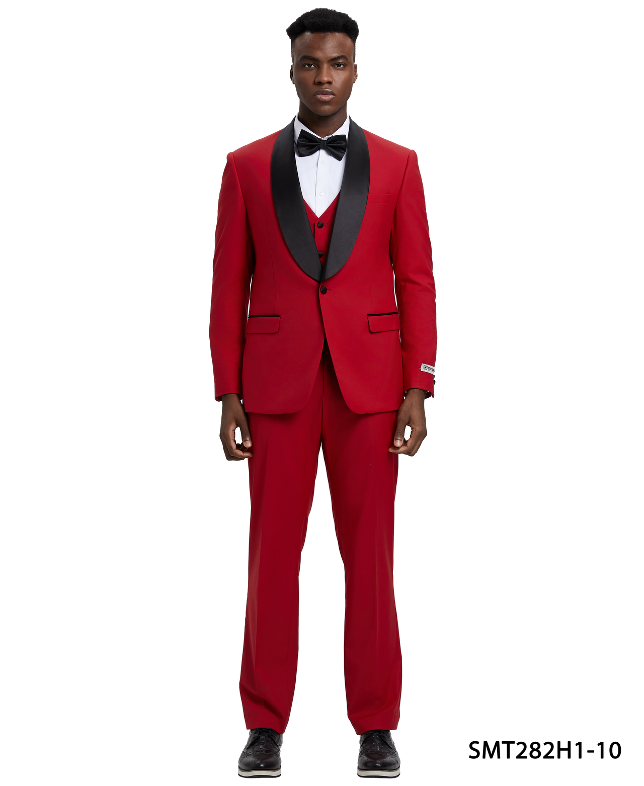 Stacy Adams 3 PC Red Solid Tuxedo Mens Suit - Hattitude